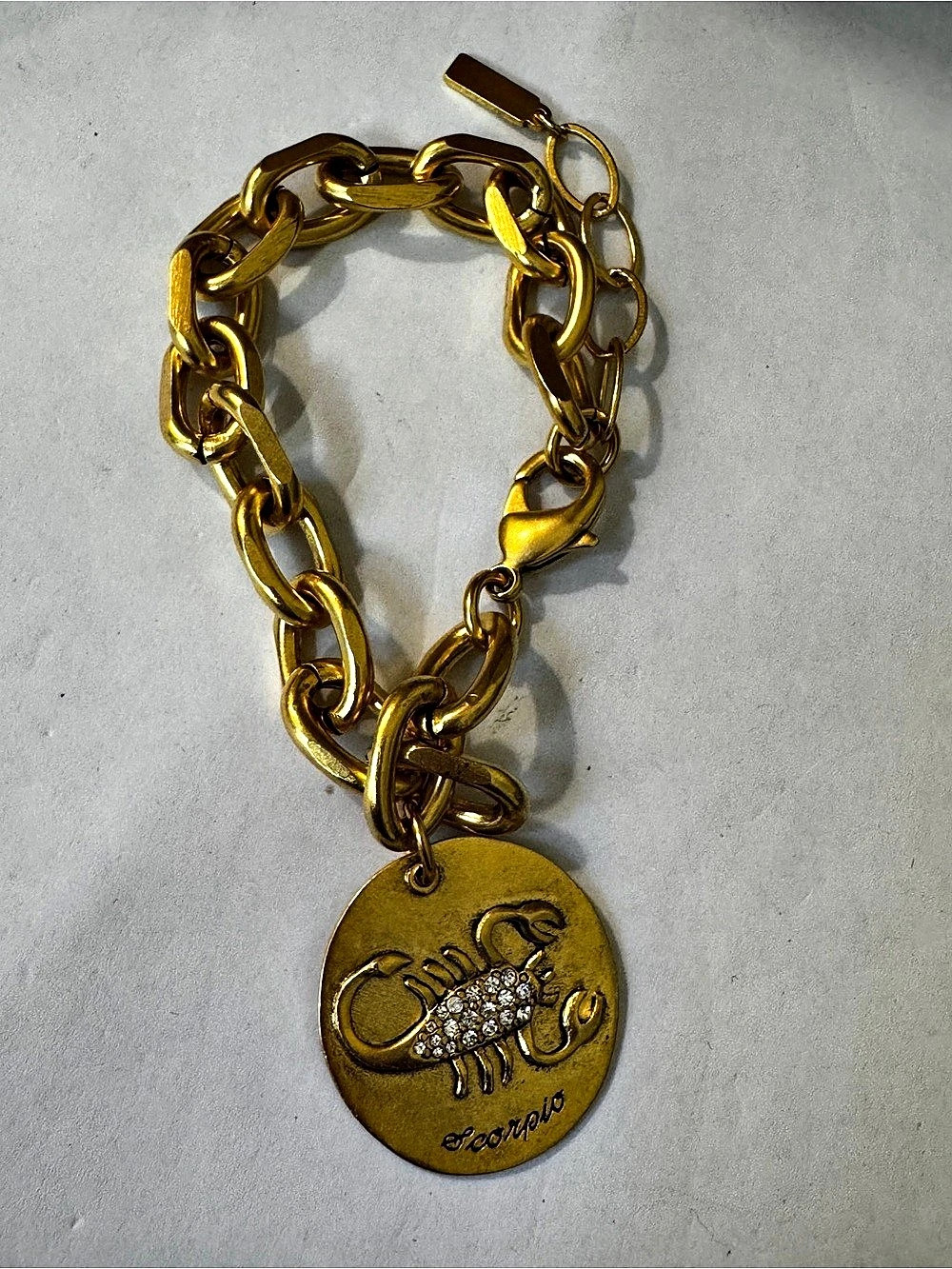 Scorpio zodiac bracelet Gold-Tone Charm Bracelet 192 - Picture 3 of 5